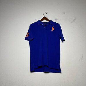 Ralph Polo Shirt Short Sleeve Men S Boys XL Blue Orange 3 Big Pony Prep Street